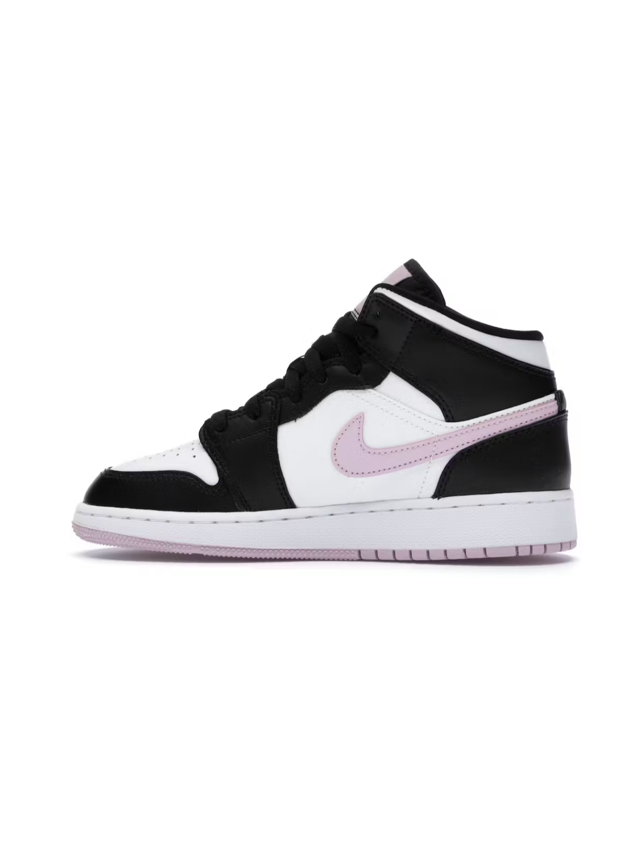 JORDAN 1 MID WHITE BLACK LIGHT ARCTIC PINK