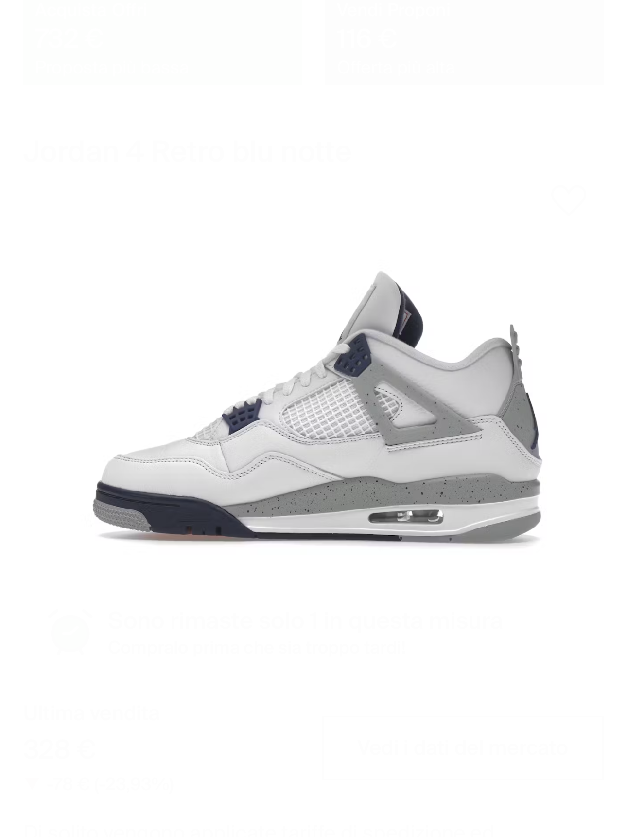 JORDAN 4 RETRO MIDNIGHT NAVY