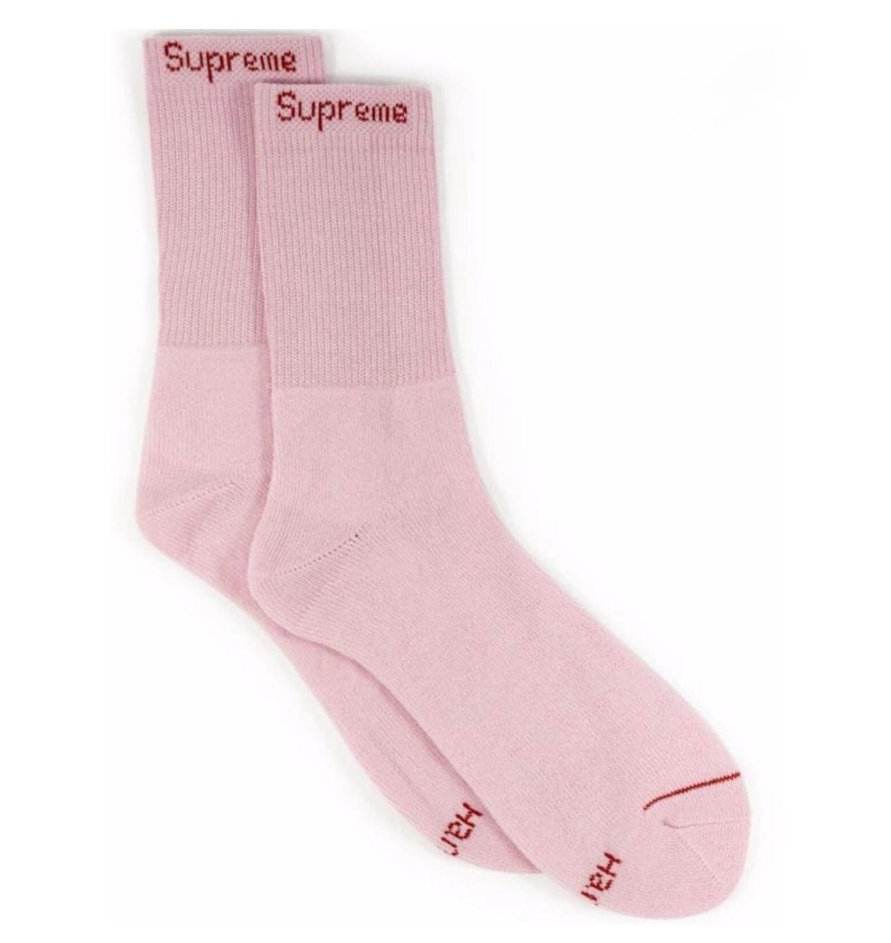 CALZINI SUPREME ROSA CON RICAMO ROSSO